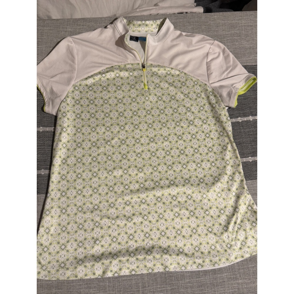 PGATOUR Womens Golf Polo‎ Shirt Size L G Airflux Performance Textured Pattern